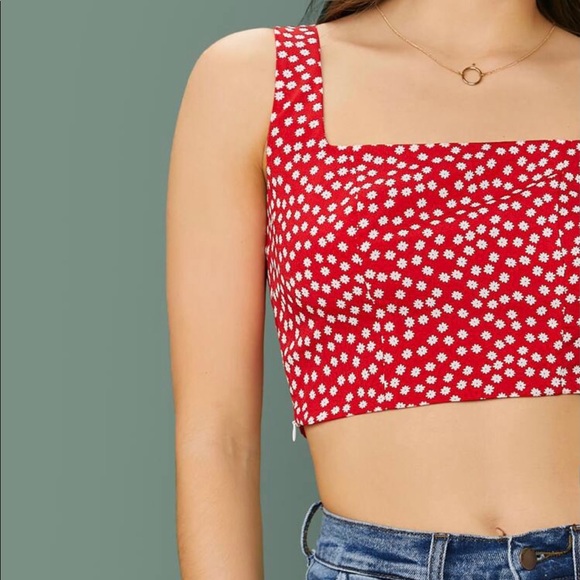 Red Floral Top - Picture 3 of 5